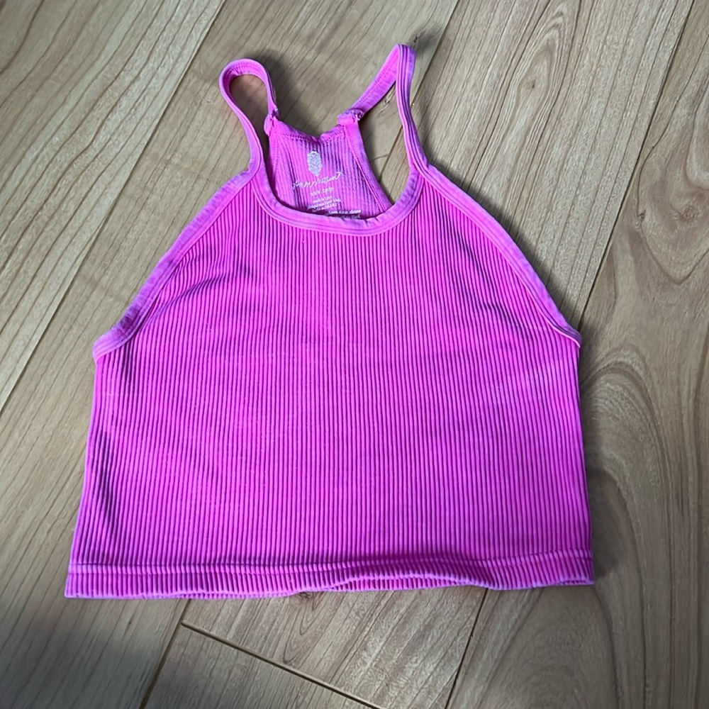 Ribbed free people tank